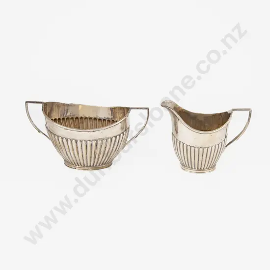 Late Vict S/S Sugar Bowl & Cream Jug