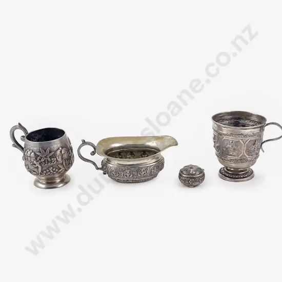 Two Indian Silver Footed Cups