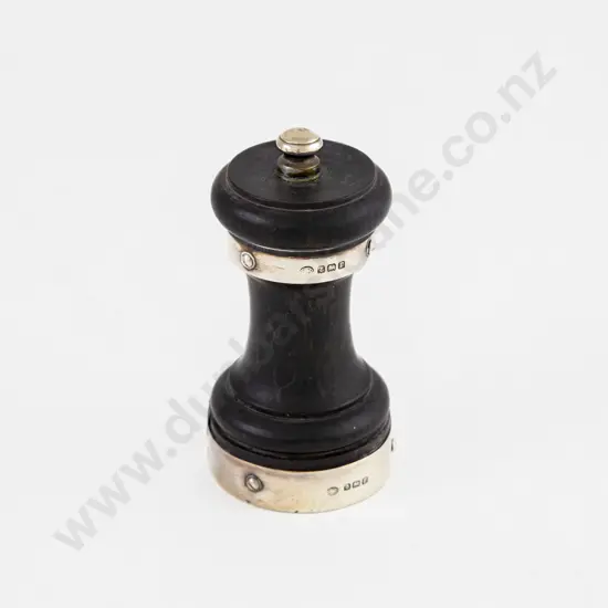 Geo V S/S Mounted Ebonised Pepper Mill