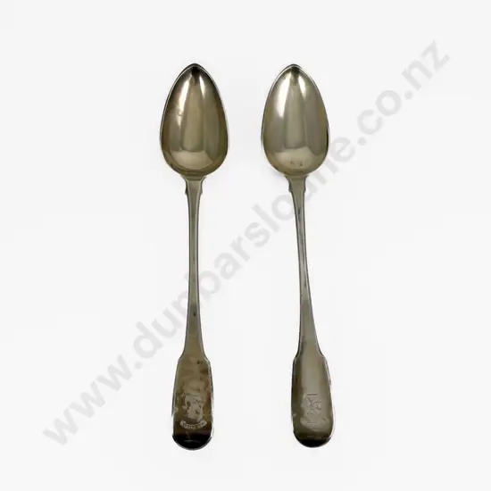 Pair Of Geo III S/S Basting Spoons