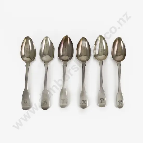 Composed Set Of Six Georgian S/S Dessert Spoons