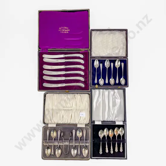 Three Cased Sets Of S/S Coffee Spoons