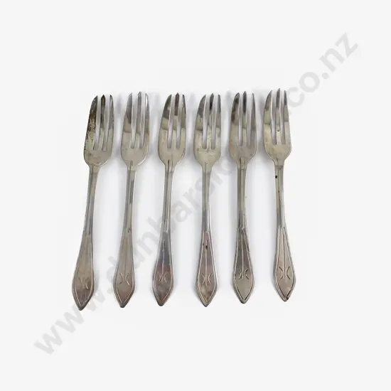 Set Of Six NZ S/S Cake Forks