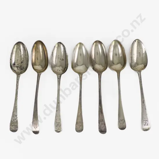Composed Set Of 6 Six Georgian S/S Tablespoons