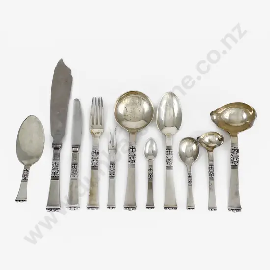 An Extensive & Attractive 99pce Danish S/S Suite Of Cutlery