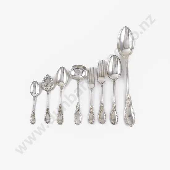 77 Piece Oak Cased Canteen Of S/P Cutlery