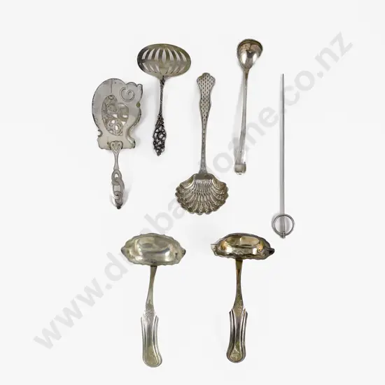 Six Various Fancy Dutch Silver Sauce Ladles