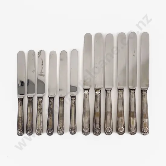 Set Of Twelve Early Vict S/S Handled Table Knives