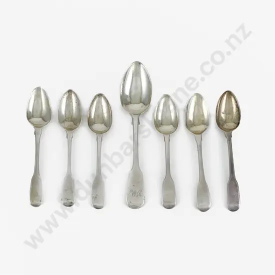 Seven Various S/S Fiddle Pattern Spoons