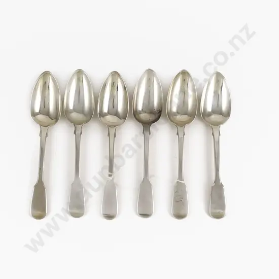 Composed Set Of Six Wm IV & Vict S/S Dessert Spoons