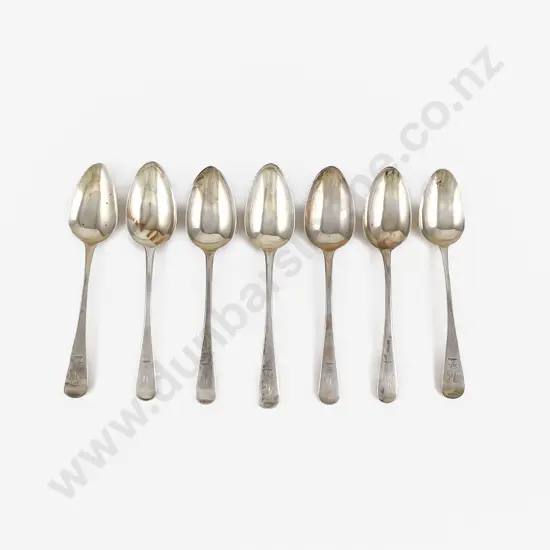 Set Of Six Geo III S/S Dessert Spoons