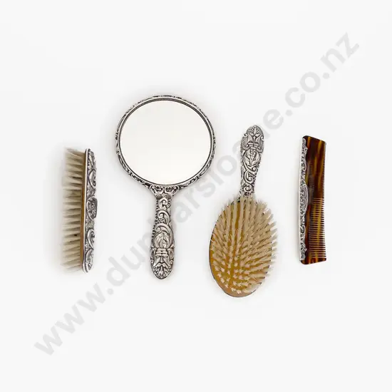 S/S Backed 4pce Dressing Table Set