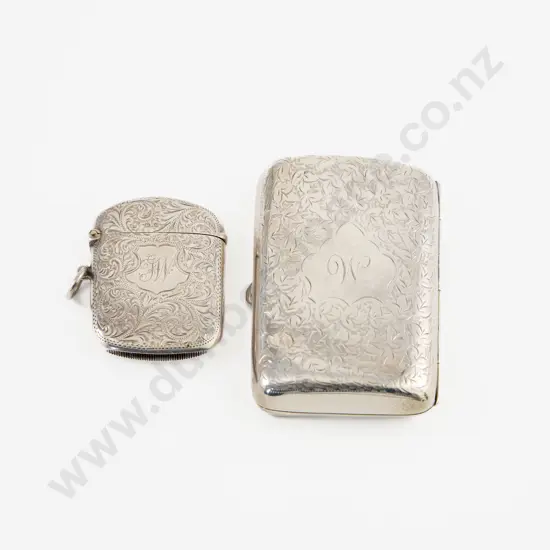 Edw VII S/S Vesta Case and Cigarette Case