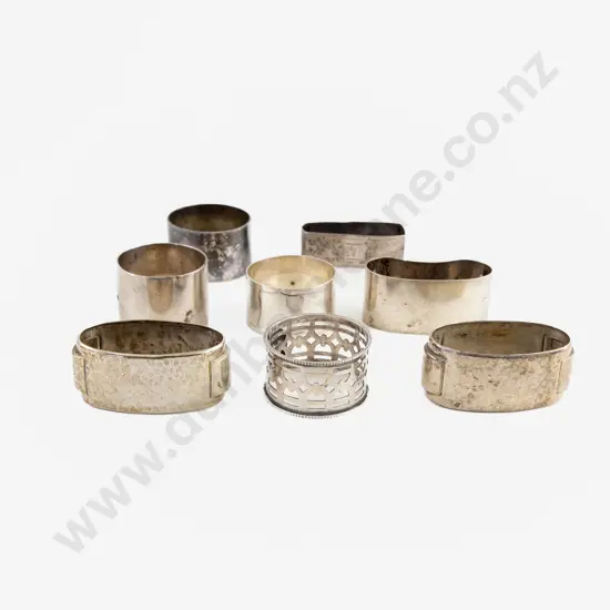 Five S/S Napkin Rings & Three Others