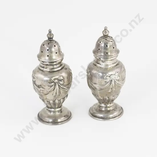 Pair EdwVII S/S Pepper Casters