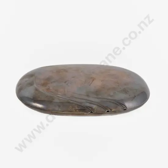 Large S/S Oval Hinged Box