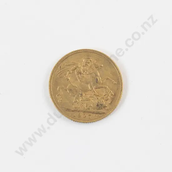 Edw VII 1907 Full Gold Sovereign