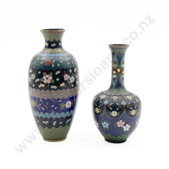 Pair of Japanese Cloisonne Vases