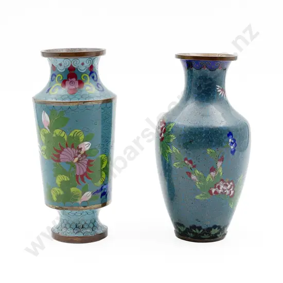 Pair of Chinese Cloisonne Vases