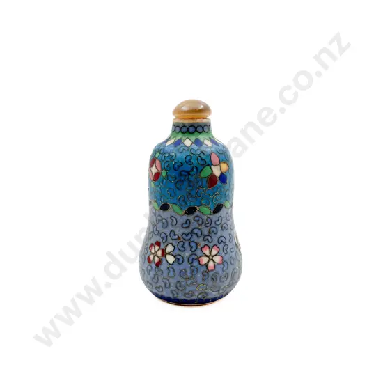 Small Chinese Cloisonné Style Bottle