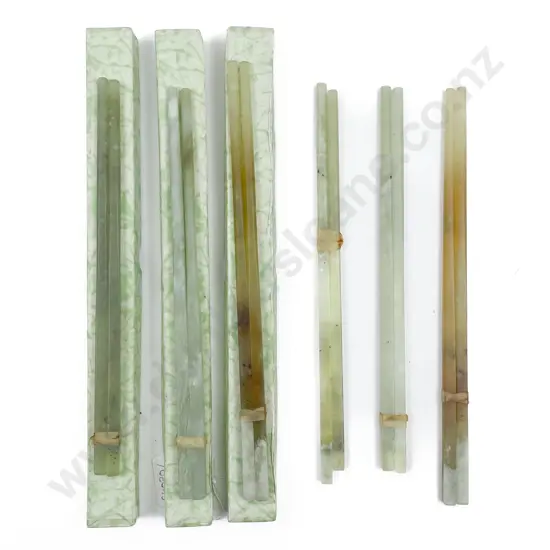 Three Boxed Pairs of Jade Chopsticks
