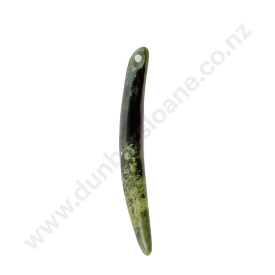 A Kuru Pendant Carved In Kawakawa Pounamu