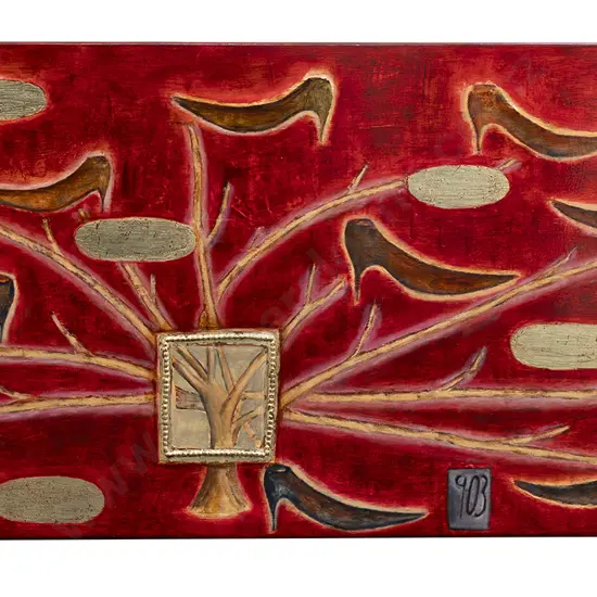 Tony Lane (b 1949)- Tree With Shoes