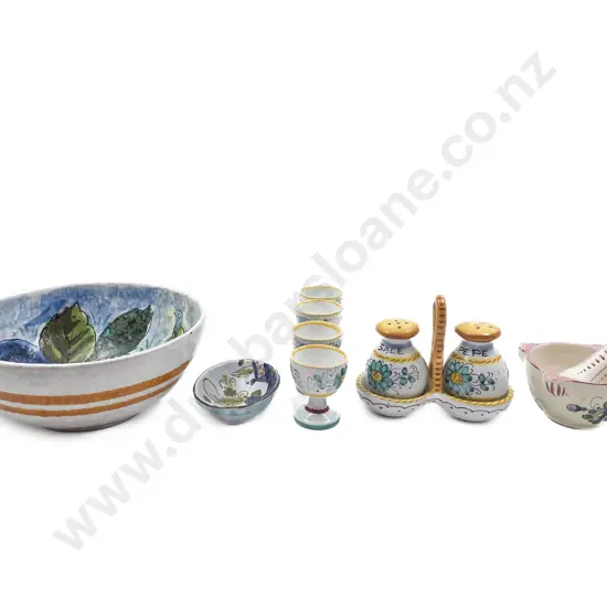 Small Quantity of Assorted Italian Hand Painted China