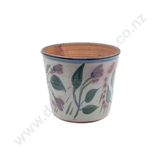 Floral Decorated Pottery Planter