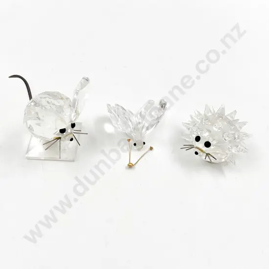 Three Pieces of Assorted Swarovski (faults)