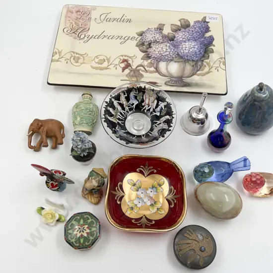 Quantity of Assorted Trinket Boxes and Animal Ornaments etc
