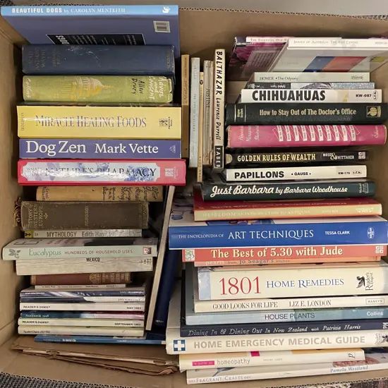 Box of Assorted Books