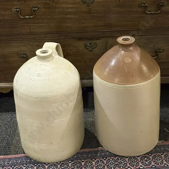 Two Large Stoneware Bottles