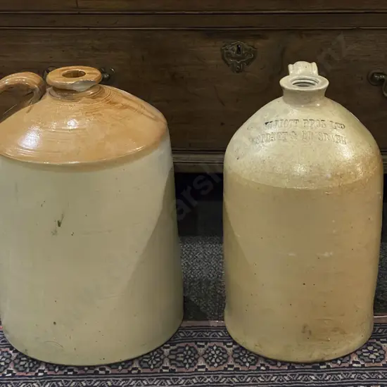 Two Vintage Stoneware Bottles