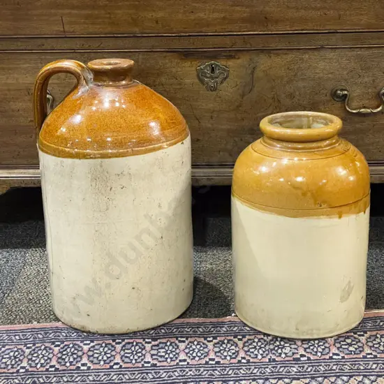 Bendigo Pottery Stoneware Bottle Together with Croc