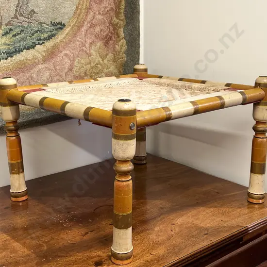 Vintage Painted Footstool