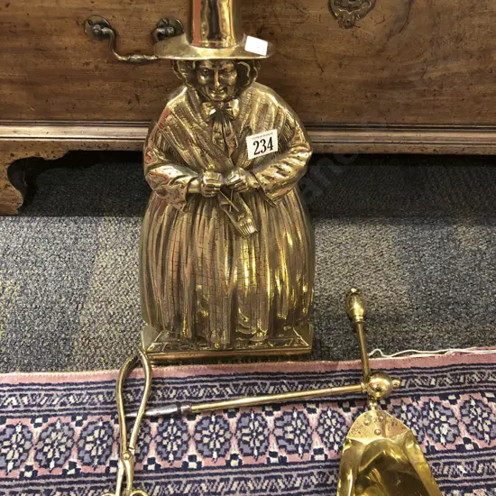 Brass Figural Fire Tidy