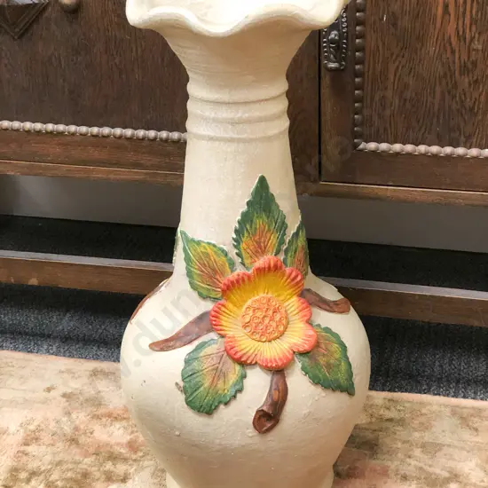 Large Floral Decorated Vase