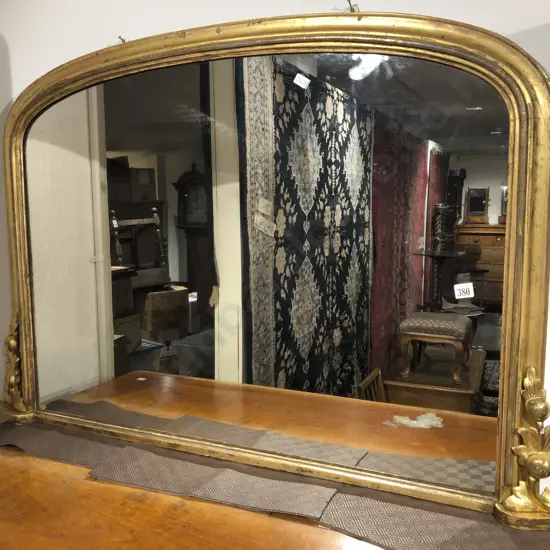 Victorian Gilt Framed Over Mantle Mirror