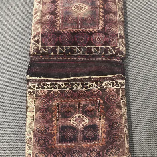 Vintage Woollen Saddle Bag