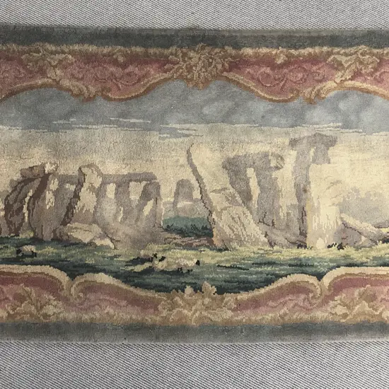 Early C20th Souvenir Rug "Stonehenge"