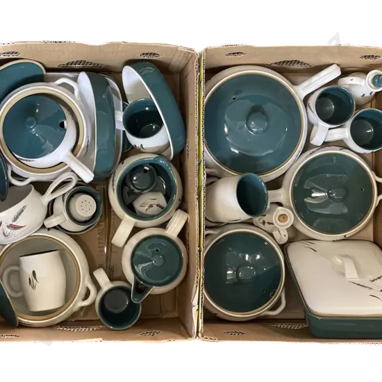 Stoneware Denby Part Dinnerset "Green Wheat"