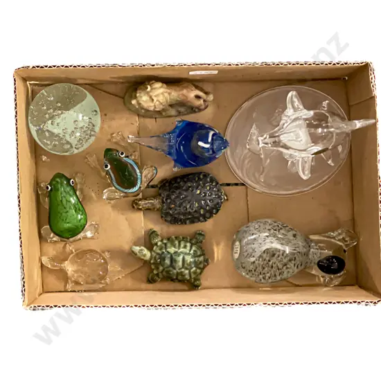 Quantity of Assorted Glass Ornaments including Paperweights