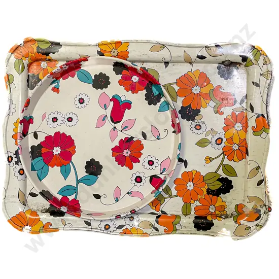 Pair of Vintage Metal Foldaway Trays and Other