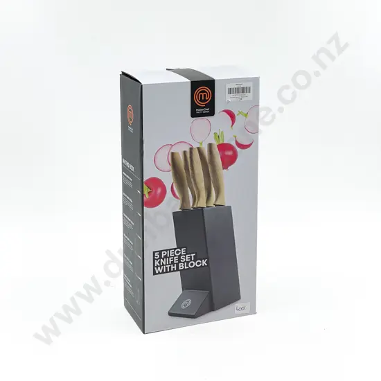 Boxed Masterchef 5 Pce Knife Set with Block