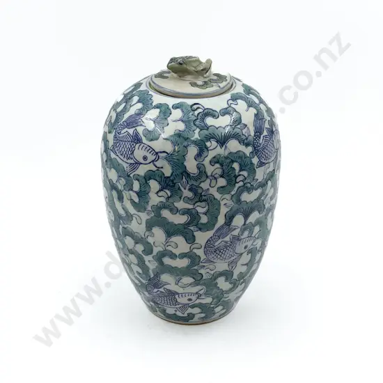 Large Chinese Lidded Vase