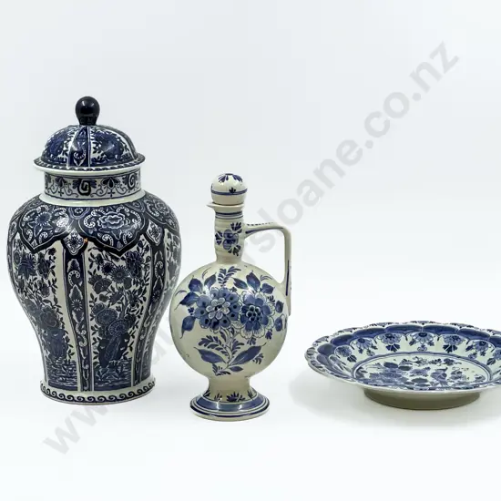 Three Pces Assorted Delft Ware