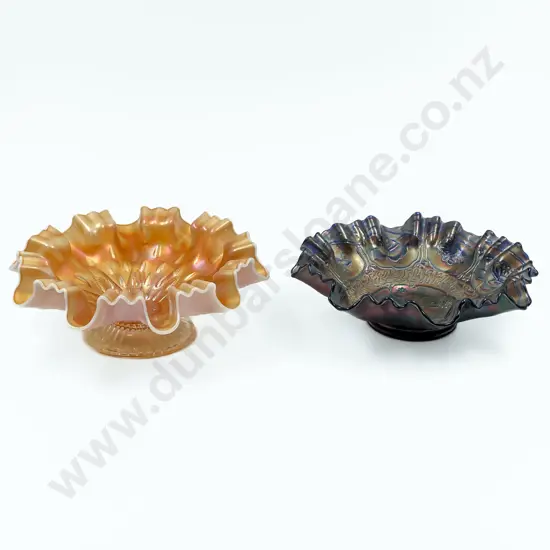 Two Carnival Glass Comports