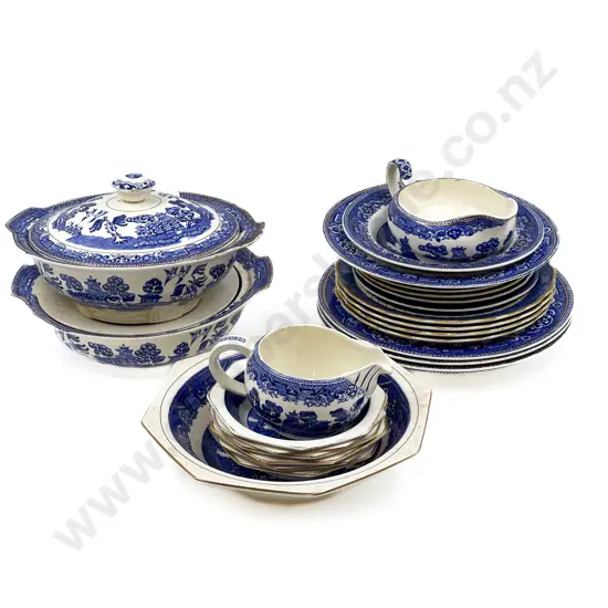 Woods Ware "Willow Pattern" Part Dinnerset