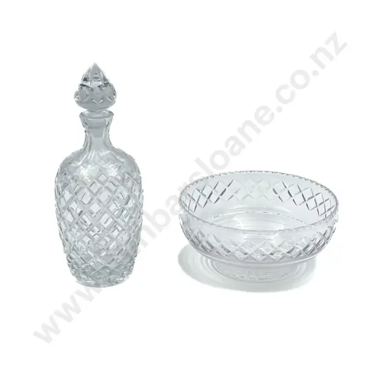 Crystal Decanter with Stuart Crystal Bowl